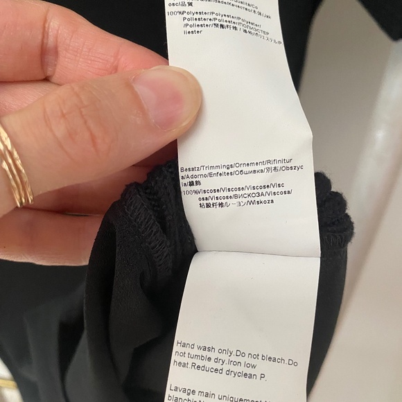 Hugo Boss Orange Short Sleeves Black Lined Casual Party Elegant Dress Size 2 - Picture 8 of 8